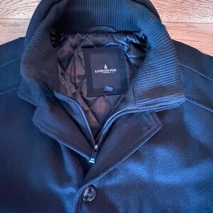 London Fog Men's Black Trench Coat